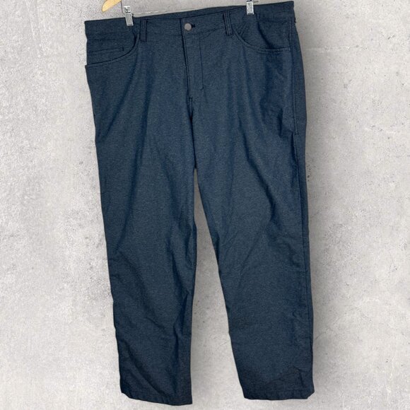 Lululemon Mens ABC Pants Tech Canvas Blue Size 40 Style LM5608S Trousers Denim - Picture 15 of 16